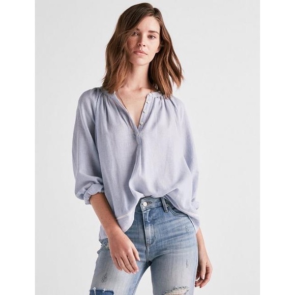 Lucky Brand Tops - Lucky Brand • NWT • Linen Popover Stripe Tunic Top